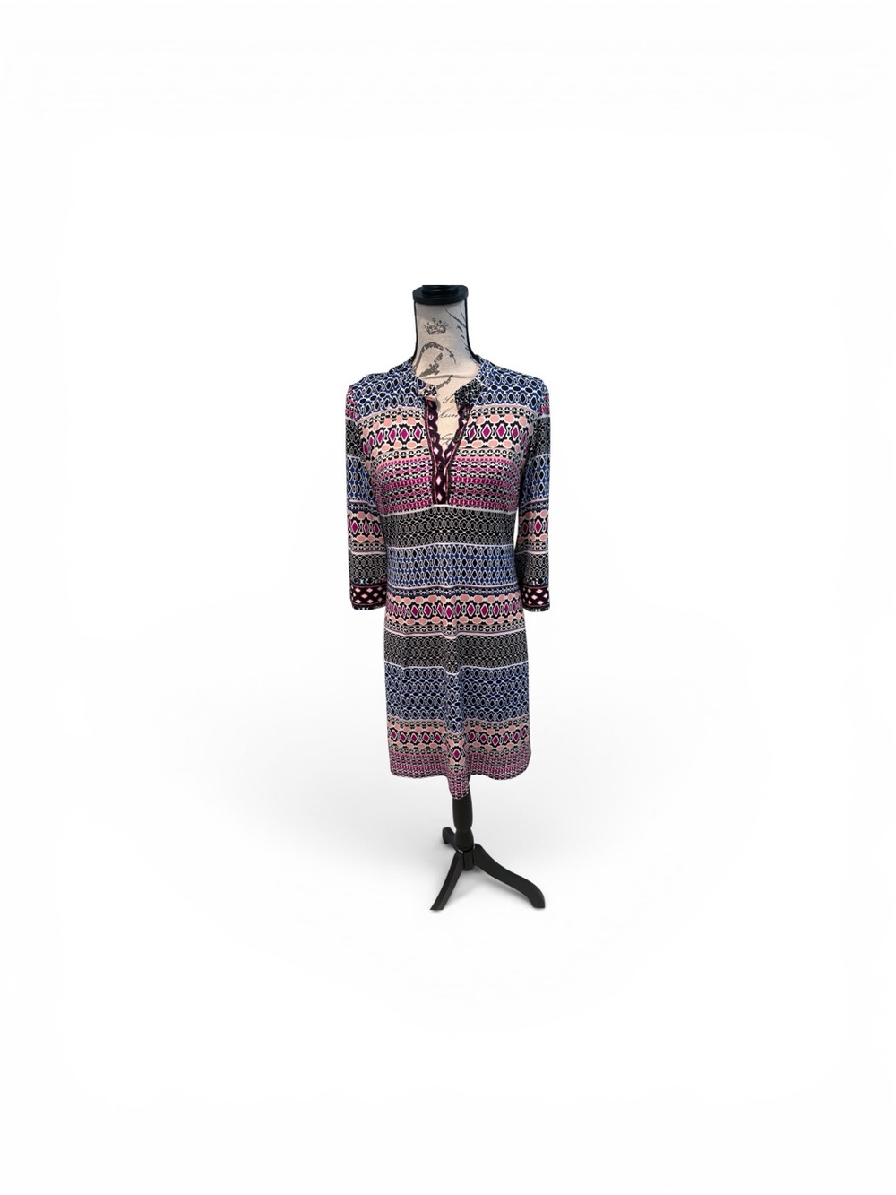 Laundry By Shelli Segal Pink, Blue & Black Printed Mini Dress